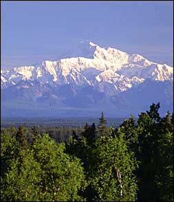Photo:  Denali, Mt. McKinley, 20,320 Feet<br><b>Call 1-877-777-2805 to<br>book your vacation today!</b>