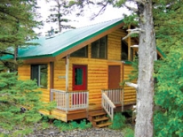 Take in Alaska's wild scenery from your remote wilderness cabin on Fox Island
